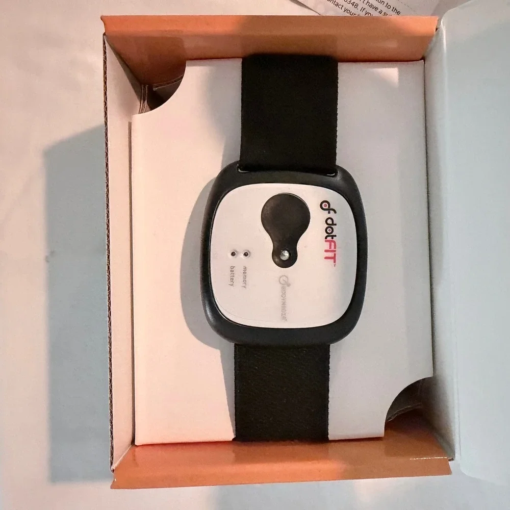 dotFIT ExerSpy Activity Calorie Tracking System Armband Unisex Med Black White